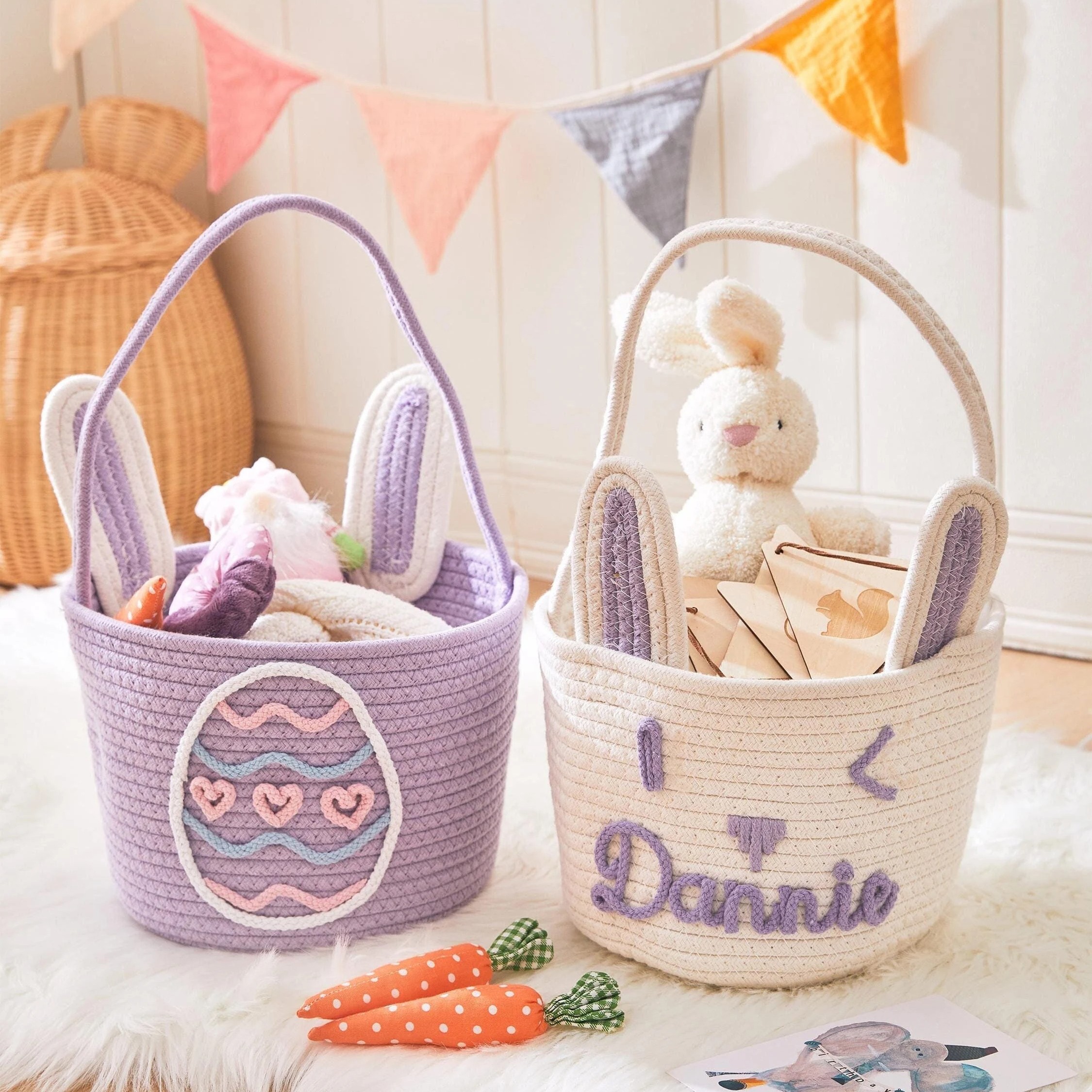 Personalized Easter Basket With Baby Name