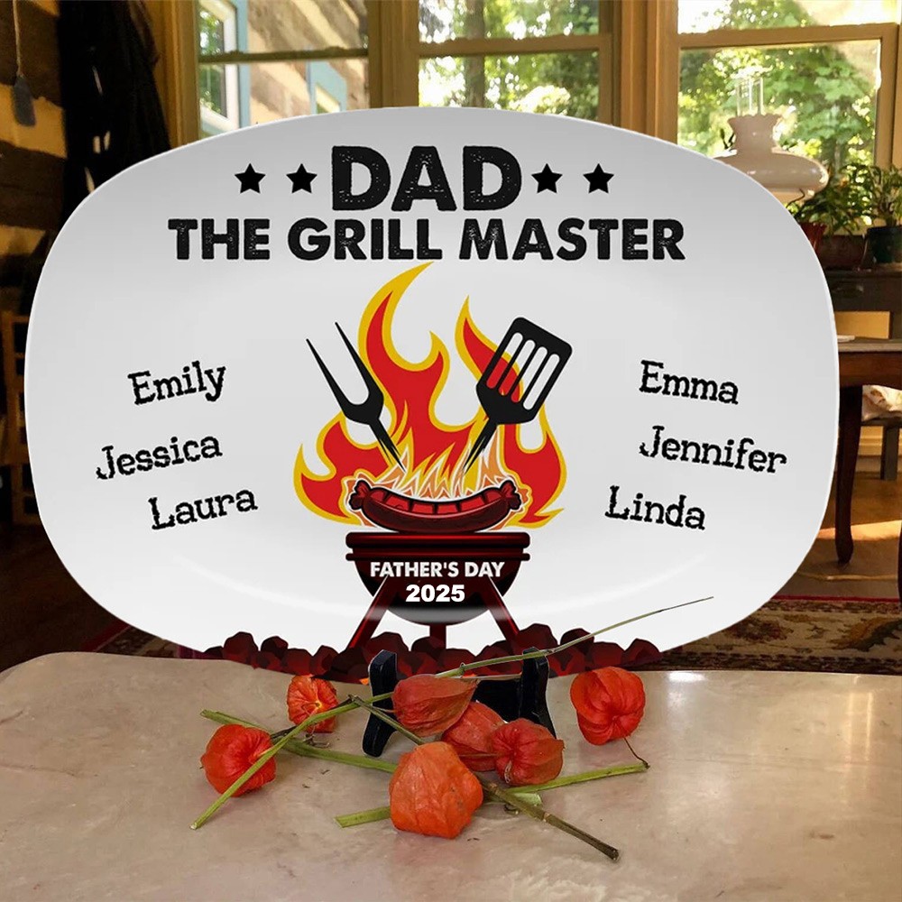 Personalized Daddy's Grilling Plate Father's Day Gift