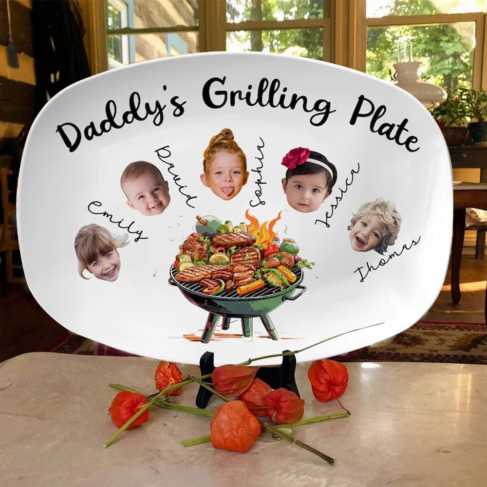 Personalized Daddy's Grilling Plate Father's Day Gift