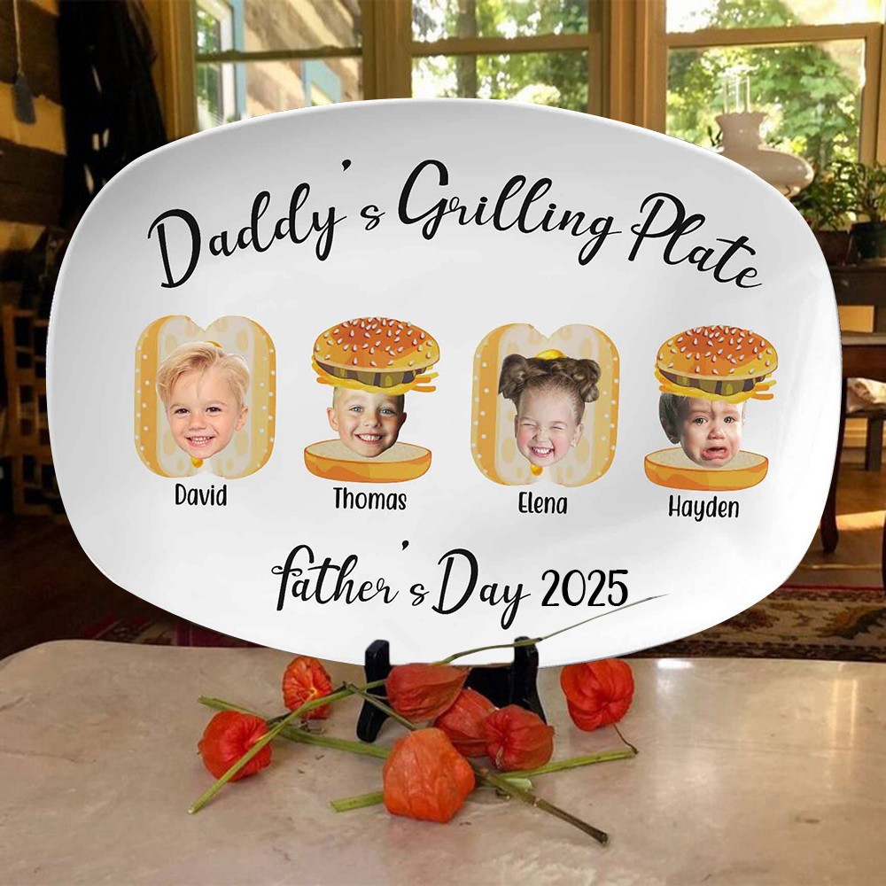 Personalized Daddy's Grilling Plate Father's Day Gift