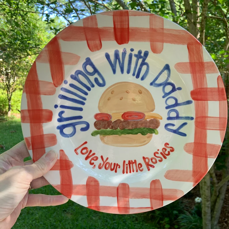 Personalized Daddy's Grilling Plate Father's Day Gift