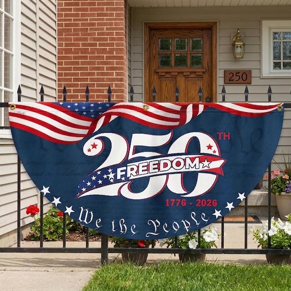 250th Anniversary Banner Patriot Fence