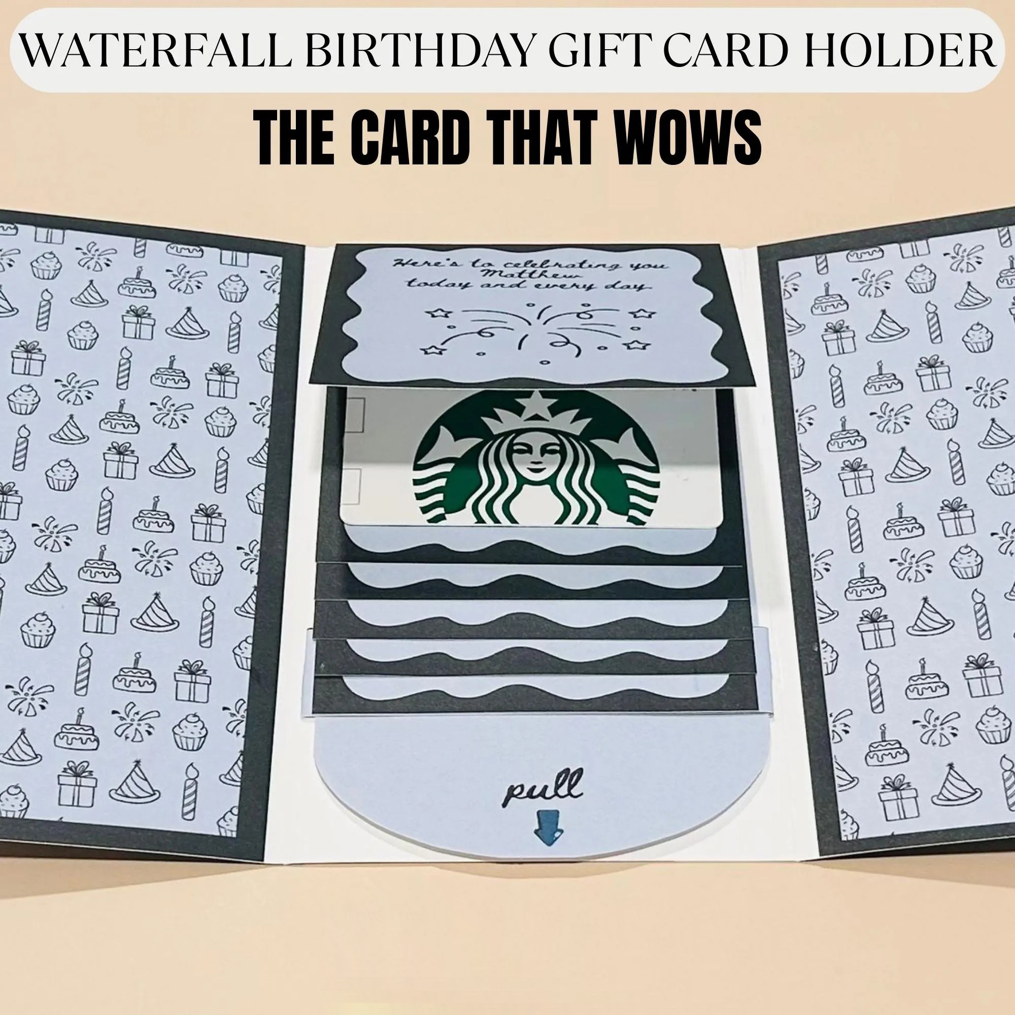 Christmas gift card holder book DIY print card gift