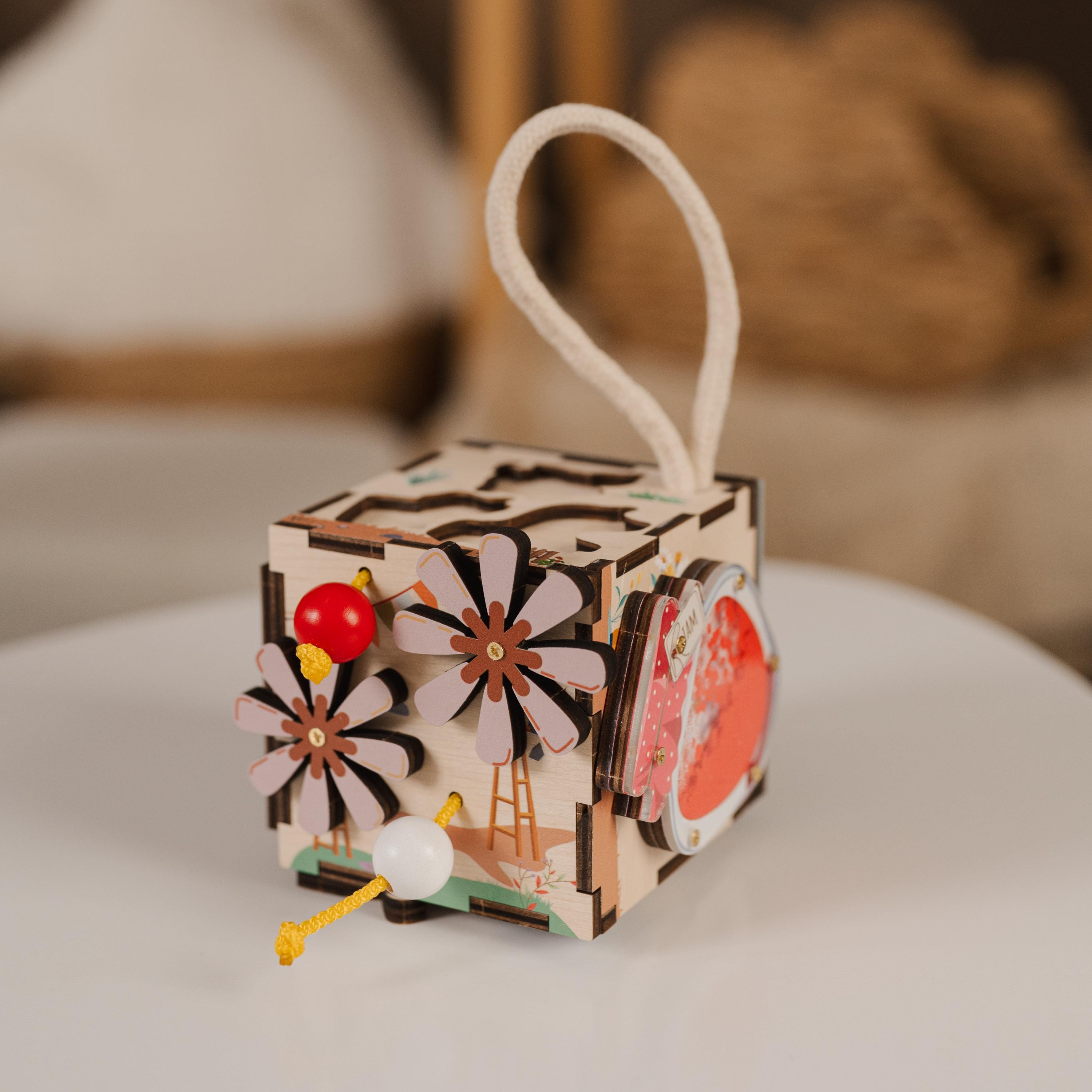 Woodland Animals Busy Cube Toy Kids Christmas Gift