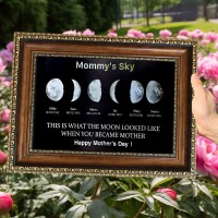Personalized Moon Phase Wood Frame Mother's Day Gift
