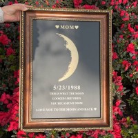 Personalized Moon Phase Wood Frame Mother's Day Gift