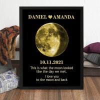 Personalized Moon Phase Wood Frame Mother's Day Gift