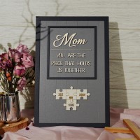 Personalized Mom Puzzle Sign With Kids Name You Are The Piece That Holds Us Together For Mother's Day Gift