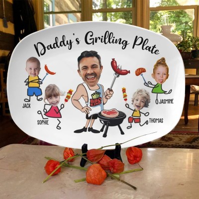 Personalized Daddy's Grilling Plate Father's Day Gift
