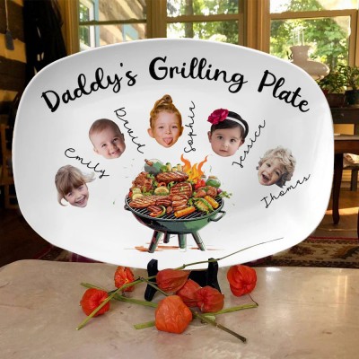 Personalized Daddy's Grilling Plate Father's Day Gift