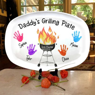 Personalized Daddy's Grilling Plate Father's Day Gift