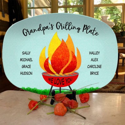 Personalized Daddy's Grilling Plate Father's Day Gift
