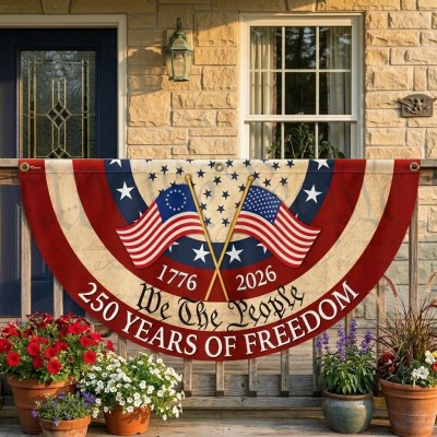 250th Anniversary Banner Patriot Fence