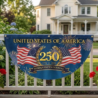 250th Anniversary Banner Patriot Fence