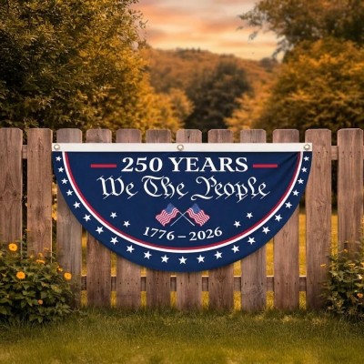 250th Anniversary Banner Patriot Fence