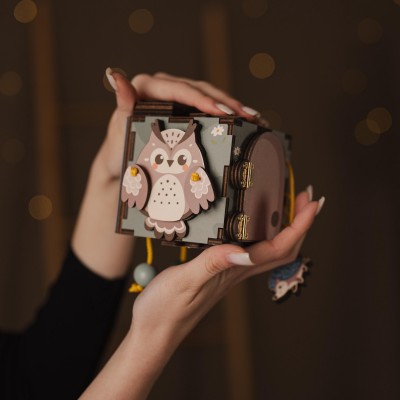 Woodland Animals Busy Cube Toy Kids Christmas Gift