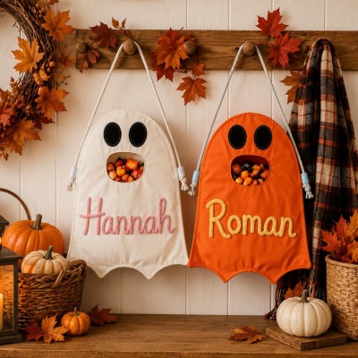 Personalized Ghost Halloween Candy Bag